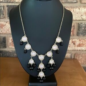 Y2K Pink and Black Gold tone Bubble Necklace.